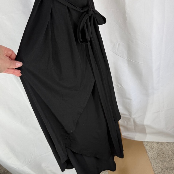 NEW Charming Charlie Wrap Style Midi Dress - Black - Small - Picture 7 of 12